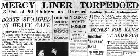 Daily Mail, 23 September 1940, 1