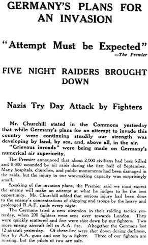 Manchester Guardian, 18 September 1940, 5