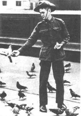 Australian soldier in Trafalgar Square