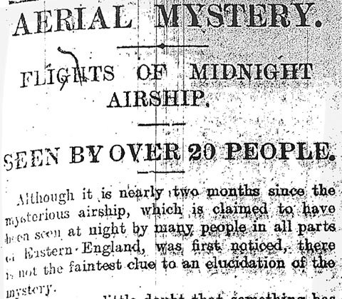 AERIAL MYSTERY. FLIGHTS OF MIDNIGHT AIRSHIP / Standard, 17 May 1909, 9.