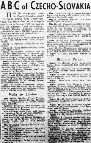ABC OF CZECHO-SLOVAKIA / Daily Mail, 7 September 1938, p. 8