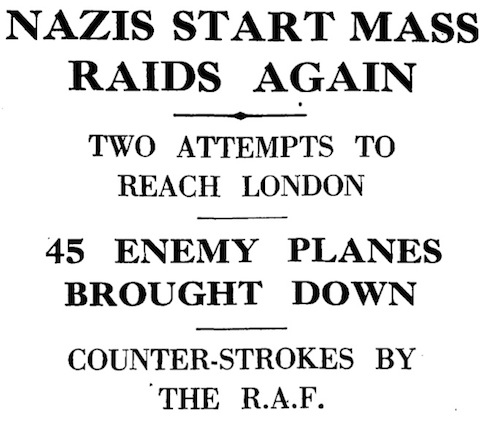 Sunday, 25 August 1940