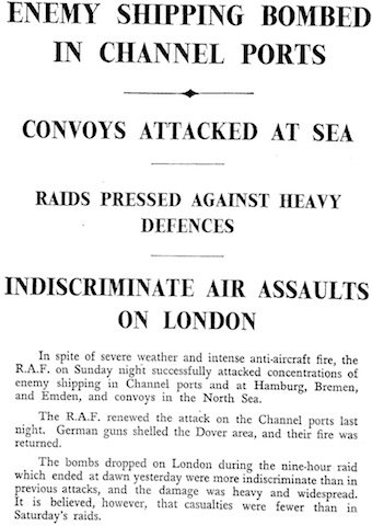 The Times, 10 September 1940, 4
