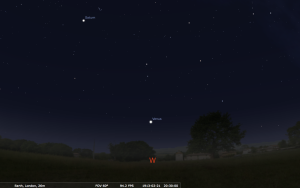 Western horizon from London, 21 February 1913, 8.30pm