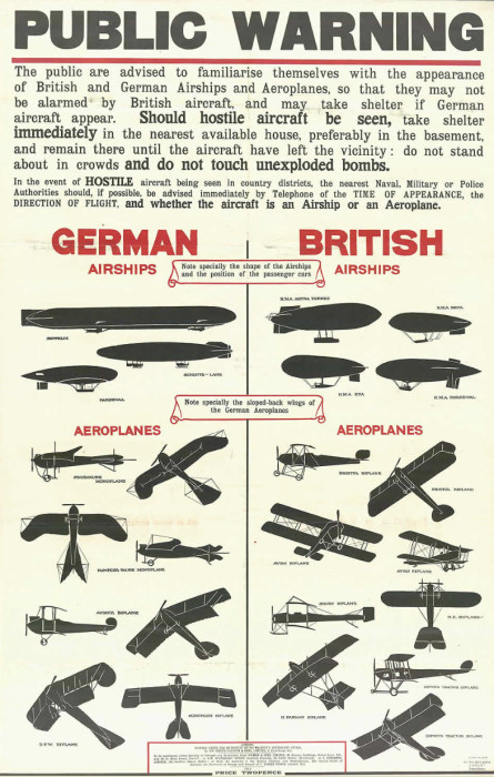 Aircraft recognition poster, c. 1914