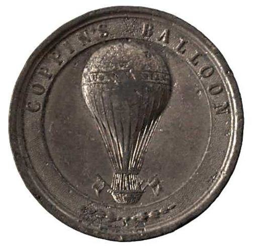 Coppin's balloon medal, 1858