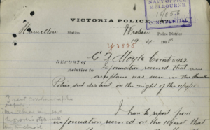 G. T. Moyle, 19 April 1918