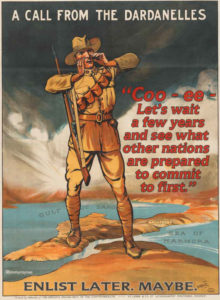 Jimmy Raynes, 'A call from the Dardanelles'