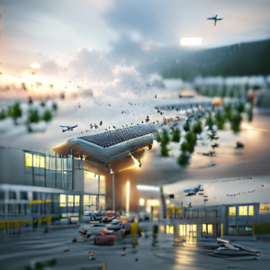 an airport rendered in vray