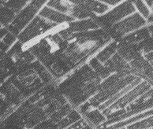 Gotha bomber over Tower Hamlets, seen from above