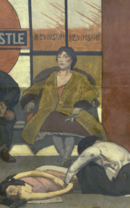 Walter Bayes, The Underworld: Taking Cover in a Tube Station During a London Air Raid (1918) (detail)